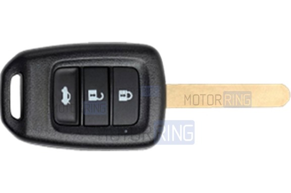 Силиконовый белый чехол ключа (I) с Хром акцентами для Honda CR-V, City, Jazz, Vezel