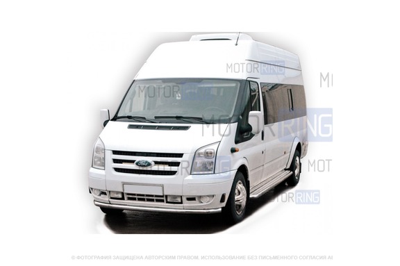 Защита переднего бампера ТехноСфера Труба d63,5 окрашенная для Ford Transit T460