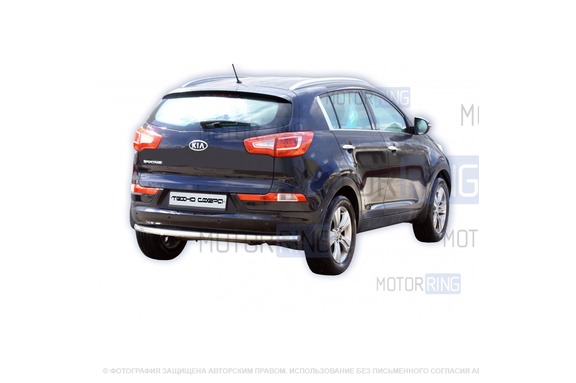 Защита заднего бампера ТехноСфера Коромысло d51 нержавейка для KIA Sportage