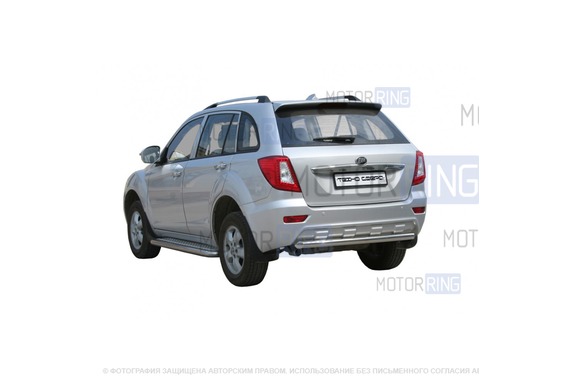 Защита заднего бампера ТехноСфера Труба d63,5  для Lifan X60 2011-2015 г.в.