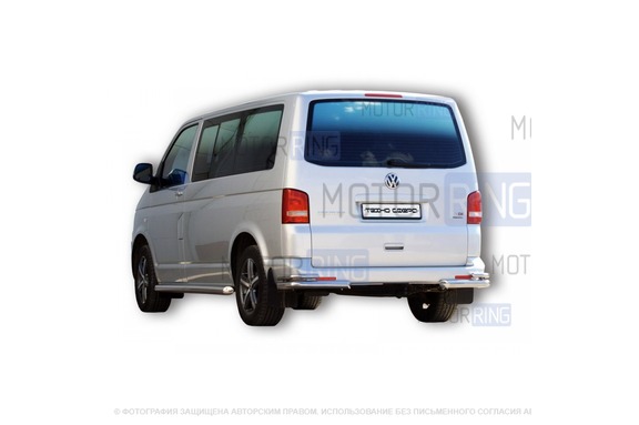 Защита порогов ТехноСфера из нержавеющей стали Труба d63,5 для Volkswagen Transporter T5 2009-2015 г.в.