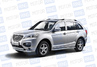 Защита порогов PT Group 51мм серебристая (Искра) с алюминиевой площадкой для Lifan X60 с 2012 г.в.