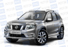 Защита переднего бампера PT Group одинарная 63мм из нержавеющей стали для Nissan Terrano с 2014 г.в.