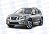 Защита порогов PT Group 51мм с алюминиевой площадкой для Nissan Terrano 2014