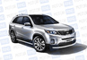 Защита переднего бампера PT Group одинарная 63мм из нержавеющей стали для KIA Sorento 2014-2020 г.в.