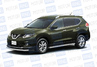Защита порогов PT Group вогнутая 63мм из нержавеющей стали для Nissan X-Trail с 2015 г.в.