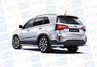 Защита заднего бампера PT Group угловая 63мм из нержавеющей стали для KIA Sorento 2014-2020 г.в.