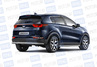 Защита порогов PT Group вогнутая 63мм из нержавеющей стали для KIA Sportage 2016 г.в.