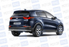Защита заднего бампера PT Group одинарная 63мм из нержавеющей стали для KIA Sportage с 2016 г.в.