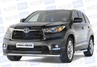 Защита переднего бампера PT Group одинарная 63мм из нержавеющей стали для Toyota Highlander с 2014 г.в.