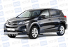 Защита порогов PT Group 51мм из нержавеющей стали с алюминиевой площадкой для Toyota RAV4 2013-2018 г.в.
