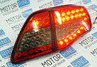 Светодиодные задние тюнинг фонари красные тонированные на Toyota Corolla 2007-2009 г.в.