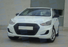 Накладка ЮролТюнинг Соты на решетку радиатора для Hyundai Solaris 2010-2014 г.в.