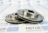 Вентилируемые передние тормозные диски SANGSHIN Hi-Q R13 без насечек и перфорации для ВАЗ 2110-2112, Лада Гранта, Гранта FL, Калина