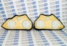 Подиумы акустические VS-Avto 3-х компонентные 20х20см динамики и рупор черная экокожа для Лада Гранта, Гранта FL, Калина 2