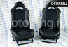 Комплект анатомического салона Recaro в сборе экокожа с тканью Полет (цветная строчка Ромб/Квадрат) для ВАЗ 2108-21099, 2113-2115, 5-дверная Нива 2131