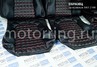 Обивка (не чехлы) сидений Recaro экокожа (центр с перфорацией и цветной строчкой Ромб/Квадрат) для ВАЗ 2111, 2112, Лада Приора хэтчбек, универсал