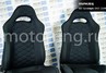 Комплект анатомического салона Recaro в сборе ткань с черной тканью 10мм (цветная строчка Соты) для ВАЗ 2110, Лада Приора седан
