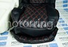 Комплект для сборки сидений Recaro экокожа (центр с перфорацией) с цветной строчкой Ромб/Квадрат для ВАЗ 2108-21099, 2113-2115, 5-дверная Нива 2131