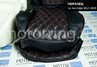 Комплект для сборки сидений Recaro экокожа (центр с перфорацией) с цветной строчкой Ромб/Квадрат для 3-дверную Лада 4х4 (Нива) 21213, 21214