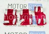 Накладки на педали Type R красные c квадратным резиновым протектором