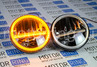 Светодиодные фары TheBestPartner 7 дюймов черные с линиями и LED кольцом повторителя поворотника и ДХО для ВАЗ 2101, 2102, Лада 4х4, Нива Легенд