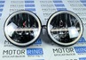 Светодиодные фары TheBestPartner 7 дюймов черные с линиями и LED кольцом повторителя поворотника и ДХО для ВАЗ 2101, 2102, Лада 4х4, Нива Легенд