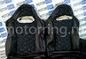 Обивка (не чехлы) сидений Recaro экокожа с алькантарой (цветная строчка Соты) для ВАЗ 2111, 2112, Лада Приора хэтчбек, универсал