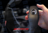 Модельная ручка КПП Ferrum Group Grand Sport из экокожи с алькантарой, шильдиком и пыльником для Лада Веста