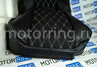 Комплект для сборки сидений Recaro экокожа с тканью Полет (цветная строчка Ромб/Квадрат) для ВАЗ 2111, 2112, Лада Приора хэтчбек, универсал