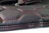Обивка (не чехлы) сидений Recaro экокожа (центр с перфорацией) с цветной строчкой Соты для ВАЗ 2108-21099, 2113-2115, 5-дверная Нива 2131