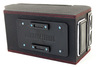 Подлокотник из экокожи с прострочкой с крышкой на кнопке, подстаканником и USB универсальный