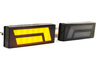 LED повторители поворотника с L-образным рисунком (2 полосы) оранжевые для Лада 4х4, Нива Легенд