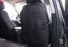 Универсальная защитная накидка из перфорированной экокожи с одинарной цветной строчкой Квадрат на спинку переднего сиденья