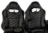Обивка (не чехлы) сидений Recaro экокожа гладкая с цветной строчкой Соты для ВАЗ 2110, Лада Приора седан