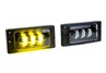 Светодиодные ПТФ Sal-Man 40W 4600lux 3 полосы двухцветные (бело-синий 6000К и желтый 3000К) для ВАЗ 2110-2112, 2113-2115, Шевроле Нива до рестайлинга 2009 года