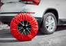 Черно-красные чехлы AutoFlex для хранения автомобильных колес размером от 15 до 20 дюймов