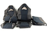 Обивка (не чехлы) сидений Recaro экокожа с алькантарой (цветная строчка Ромб/Квадрат) для ВАЗ 2110, Лада Приора седан