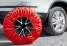 Черно-красные широкие чехлы AutoFlex для хранения автомобильных колес размером от 15 до 20 дюймов