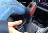 Модельная ручка CVT Ferrum Group с красными вставками и пыльником из экокожи (биэластик) для Лада Веста с вариатором