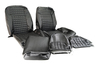 Обивка (не чехлы) сидений Recaro экокожа (центр с перфорацией) с цветной строчкой Ромб/Квадрат для ВАЗ 2108-21099, 2113-2115, 5-дверная Нива 2131