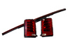 Комплект диодных фонарей TheBestPartner с LED обводкой и дополнительным стоп-сигналом (Полосы) с режимом повторителя на дверь багажника для Лада 4х4, Нива Легенд	