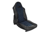 Обивка (не чехлы) сидений Recaro экокожа с алькантарой (цветная строчка Соты) для ВАЗ 2110, Лада Приора седан