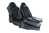 Обивка (не чехлы) сидений Recaro экокожа с алькантарой (цветная строчка Соты) для ВАЗ 2110, Лада Приора седан
