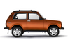 Рейлинги PT Group с поперечинами усиленные (профиль 1,35) черный муар для 3-дверной Лада 4х4 (Нива)