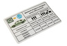 Информационная табличка о рекомендуемом давлении в шинах для Лада Гранта, Гранта FL седан