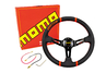 Спортивный руль MOMO Drifting Black обод из экокожи с красными кольцами для ВАЗ 2101-2115, Лада Калина, Гранта, Приора, 4х4, Нива Легенд, Нива Тревел, Шевроле Нива