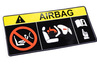Наклейка AIRBAG с черным фоном на противосолнечный козырек