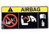 Наклейка AIRBAG с черным фоном на противосолнечный козырек