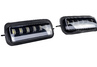 Тонированные светодиодные (LED) подфарники ML 6 полос (ДХО, поворотник плазма) для Лада 4х4, Нива Легенд